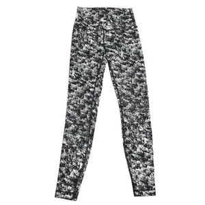 Lululemon Athletica Wunder Under Tight HR 28” Misted Jacquard Black White***